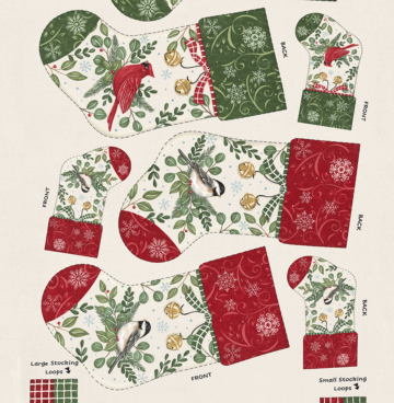 Panel When Snow Falls - Deb Strain 56179-11 kerst laarzen 4 stuks