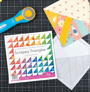 Scrappy Triangles - 6 inch - Foundation Paper-Piecing Pad - Leila Gardunia Design