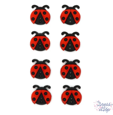 Dress it Up Ladybugs, lieveheersbeestje knoopjes 6940